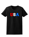 Collegiate USA Womens Dark T-Shirt-TooLoud-Black-X-Small-Davson Sales