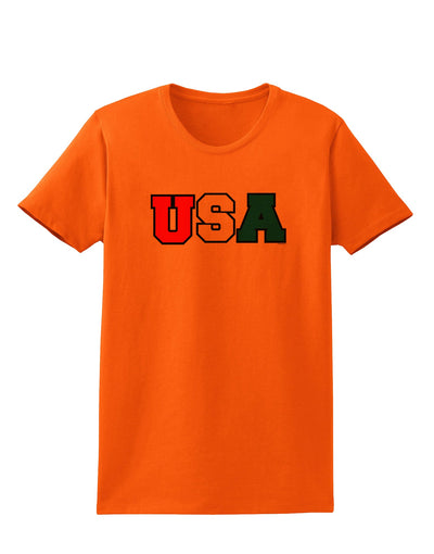 Collegiate USA Womens T-Shirt-Womens T-Shirt-TooLoud-Orange-X-Small-Davson Sales