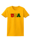 Collegiate USA Womens T-Shirt-Womens T-Shirt-TooLoud-Gold-X-Small-Davson Sales