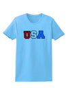 Collegiate USA Womens T-Shirt-Womens T-Shirt-TooLoud-Aquatic-Blue-X-Small-Davson Sales