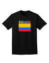 Colombia Flag Adult Dark T-Shirt-Mens T-Shirt-TooLoud-Black-Small-Davson Sales