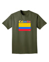 Colombia Flag Adult Dark T-Shirt-Mens T-Shirt-TooLoud-Military-Green-Small-Davson Sales