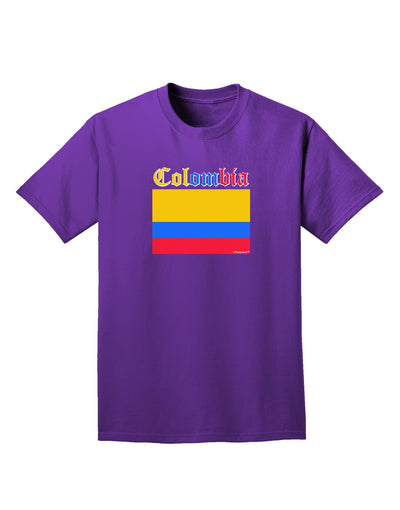 Colombia Flag Adult Dark T-Shirt-Mens T-Shirt-TooLoud-Purple-Small-Davson Sales