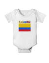 Colombia Flag Baby Romper Bodysuit-Baby Romper-TooLoud-White-06-Months-Davson Sales