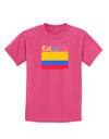 Colombia Flag Childrens Dark T-Shirt-Childrens T-Shirt-TooLoud-Sangria-X-Small-Davson Sales