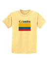 Colombia Flag Childrens T-Shirt-Childrens T-Shirt-TooLoud-Daffodil-Yellow-X-Small-Davson Sales