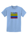 Colombia Flag Childrens T-Shirt-Childrens T-Shirt-TooLoud-Light-Blue-X-Small-Davson Sales