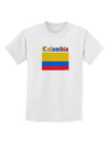 Colombia Flag Childrens T-Shirt-Childrens T-Shirt-TooLoud-White-X-Small-Davson Sales