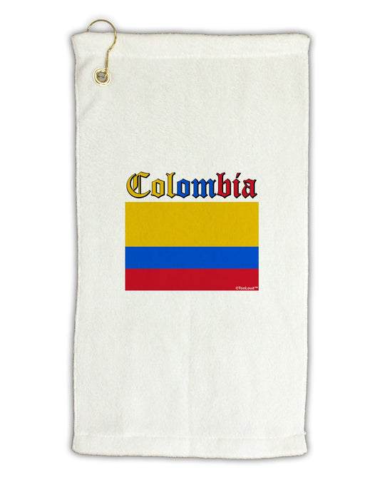 Colombia Flag Micro Terry Gromet Golf Towel 16 x 25 inch-Golf Towel-TooLoud-White-Davson Sales