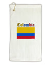 Colombia Flag Micro Terry Gromet Golf Towel 16 x 25 inch-Golf Towel-TooLoud-White-Davson Sales