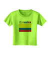 Colombia Flag Toddler T-Shirt-Toddler T-Shirt-TooLoud-Lime-Green-2T-Davson Sales