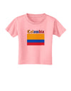 Colombia Flag Toddler T-Shirt-Toddler T-Shirt-TooLoud-Candy-Pink-2T-Davson Sales