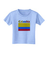 Colombia Flag Toddler T-Shirt-Toddler T-Shirt-TooLoud-Aquatic-Blue-2T-Davson Sales