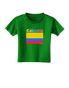 Colombia Flag Toddler T-Shirt Dark-Toddler T-Shirt-TooLoud-Clover-Green-2T-Davson Sales