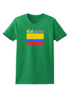 Colombia Flag Womens Dark T-Shirt-TooLoud-Kelly-Green-X-Small-Davson Sales