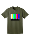 Color Bars Test Signal Adult Dark T-Shirt-Mens T-Shirt-TooLoud-Military-Green-Small-Davson Sales