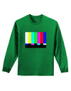 Color Bars Test Signal Adult Long Sleeve Dark T-Shirt-TooLoud-Kelly-Green-Small-Davson Sales