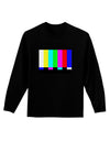 Color Bars Test Signal Adult Long Sleeve Dark T-Shirt-TooLoud-Black-Small-Davson Sales