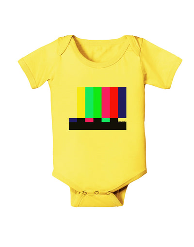 Color Bars Test Signal Baby Romper Bodysuit-Baby Romper-TooLoud-Yellow-06-Months-Davson Sales