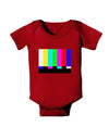 Color Bars Test Signal Baby Romper Bodysuit Dark-Baby Romper-TooLoud-Red-06-Months-Davson Sales