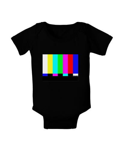 Color Bars Test Signal Baby Romper Bodysuit Dark-Baby Romper-TooLoud-Black-06-Months-Davson Sales