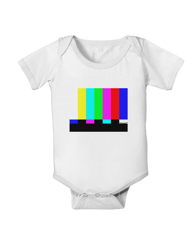 Color Bars Test Signal Baby Romper Bodysuit-Baby Romper-TooLoud-White-06-Months-Davson Sales