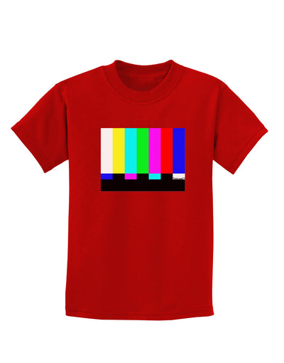 Color Bars Test Signal Childrens Dark T-Shirt-Childrens T-Shirt-TooLoud-Red-X-Small-Davson Sales