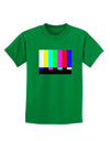 Color Bars Test Signal Childrens Dark T-Shirt-Childrens T-Shirt-TooLoud-Kelly-Green-X-Small-Davson Sales