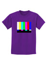 Color Bars Test Signal Childrens Dark T-Shirt-Childrens T-Shirt-TooLoud-Purple-X-Small-Davson Sales