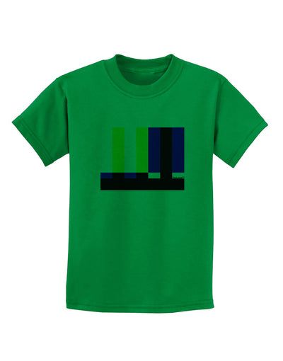 Color Bars Test Signal Childrens T-Shirt-Childrens T-Shirt-TooLoud-Kelly-Green-X-Small-Davson Sales