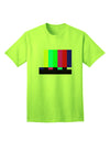 Color Bars Test Signal - Premium Adult T-Shirt Collection-Mens T-shirts-TooLoud-Neon-Green-Small-Davson Sales