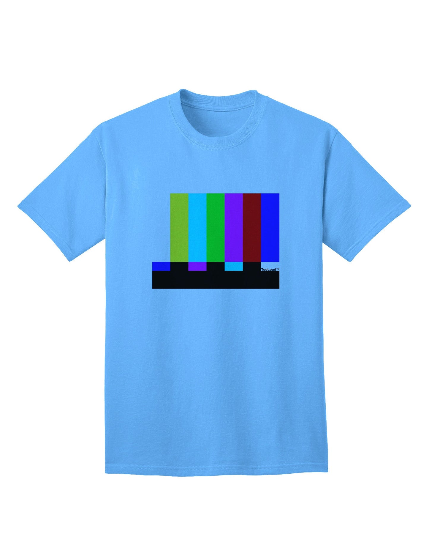 Color Bars Test Signal - Premium Adult T-Shirt Collection-Mens T-shirts-TooLoud-Aquatic-Blue-Small-Davson Sales