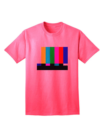 Color Bars Test Signal - Premium Adult T-Shirt Collection-Mens T-shirts-TooLoud-Neon-Pink-Small-Davson Sales