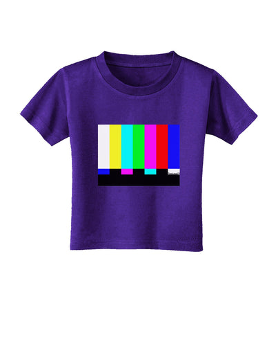 Color Bars Test Signal Toddler T-Shirt Dark-Toddler T-Shirt-TooLoud-Purple-2T-Davson Sales