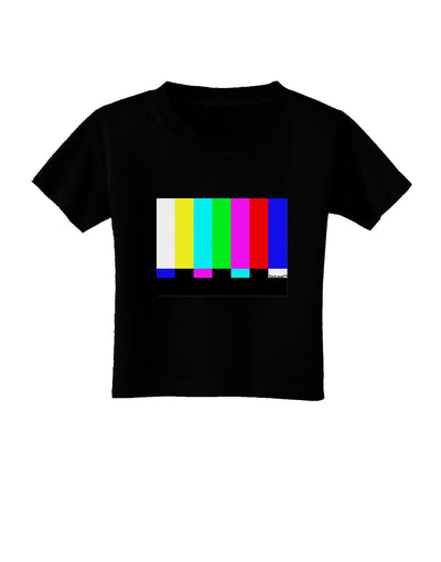 Color Bars Test Signal Toddler T-Shirt Dark-Toddler T-Shirt-TooLoud-Black-2T-Davson Sales