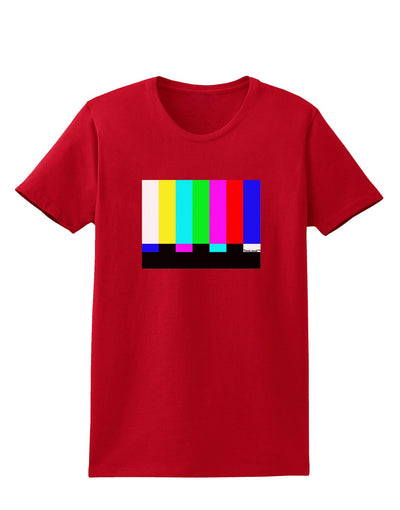 Color Bars Test Signal Womens Dark T-Shirt-TooLoud-Red-X-Small-Davson Sales