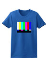 Color Bars Test Signal Womens Dark T-Shirt-TooLoud-Royal-Blue-X-Small-Davson Sales