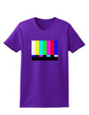 Color Bars Test Signal Womens Dark T-Shirt-TooLoud-Purple-X-Small-Davson Sales