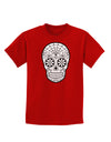 Color Your Own Dia de los Muertos Calavera Childrens Dark T-Shirt-Childrens T-Shirt-TooLoud-Red-X-Small-Davson Sales