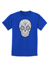 Color Your Own Dia de los Muertos Calavera Childrens Dark T-Shirt-Childrens T-Shirt-TooLoud-Royal-Blue-X-Small-Davson Sales