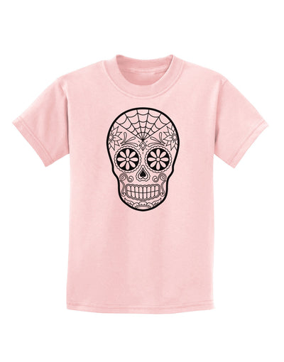 Color Your Own Dia de los Muertos Calavera Childrens T-Shirt-Childrens T-Shirt-TooLoud-PalePink-X-Small-Davson Sales