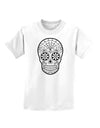 Color Your Own Dia de los Muertos Calavera Childrens T-Shirt-Childrens T-Shirt-TooLoud-White-X-Small-Davson Sales