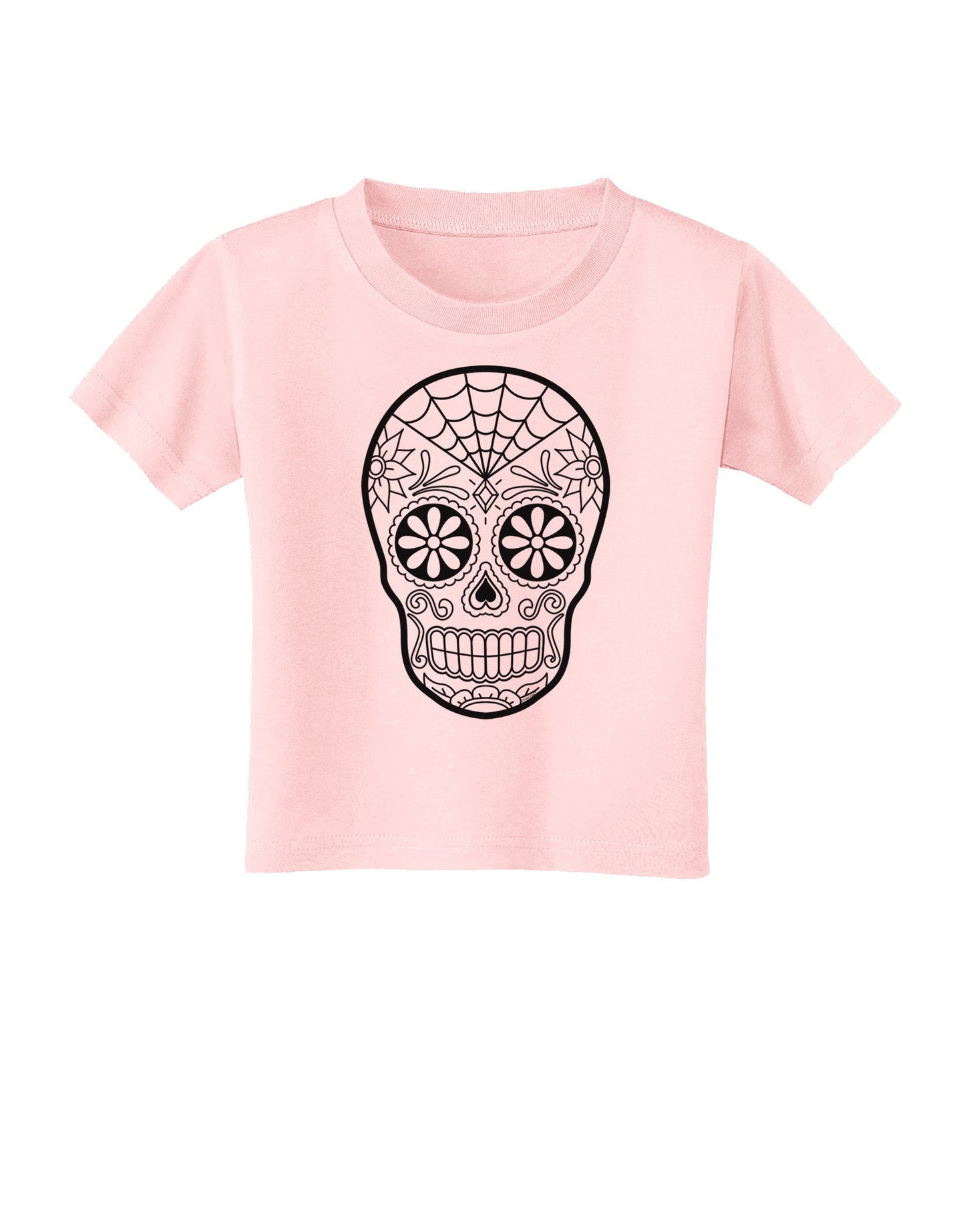 Color Your Own Dia de los Muertos Calavera Toddler T-Shirt-Toddler T-Shirt-TooLoud-Light-Pink-2T-Davson Sales