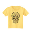 Color Your Own Dia de los Muertos Calavera Toddler T-Shirt-Toddler T-Shirt-TooLoud-Daffodil-Yellow-2T-Davson Sales