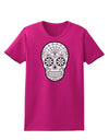 Color Your Own Dia de los Muertos Calavera Womens Dark T-Shirt-TooLoud-Hot-Pink-Small-Davson Sales