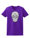 Color Your Own Dia de los Muertos Calavera Womens Dark T-Shirt-TooLoud-Purple-X-Small-Davson Sales