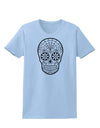 Color Your Own Dia de los Muertos Calavera Womens T-Shirt-Womens T-Shirt-TooLoud-Light-Blue-X-Small-Davson Sales