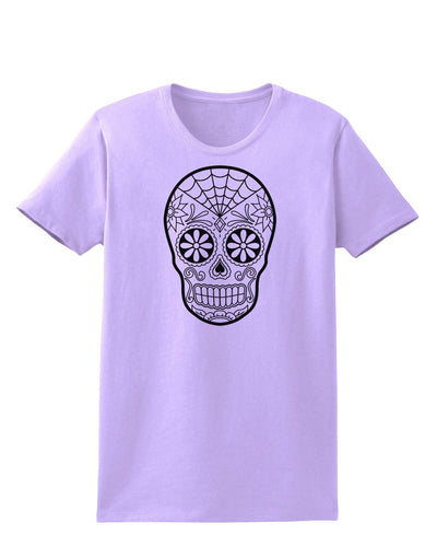 Color Your Own Dia de los Muertos Calavera Womens T-Shirt-Womens T-Shirt-TooLoud-Lavender-X-Small-Davson Sales