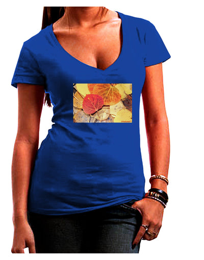 Colorado - Autumn Juniors V-Neck Dark T-Shirt-Womens V-Neck T-Shirts-TooLoud-Royal-Blue-Juniors Fitted Small-Davson Sales