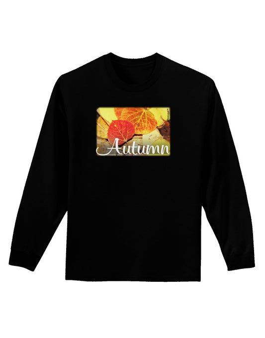 Colorado - Autumn Text Adult Long Sleeve Dark T-Shirt-TooLoud-Black-Small-Davson Sales